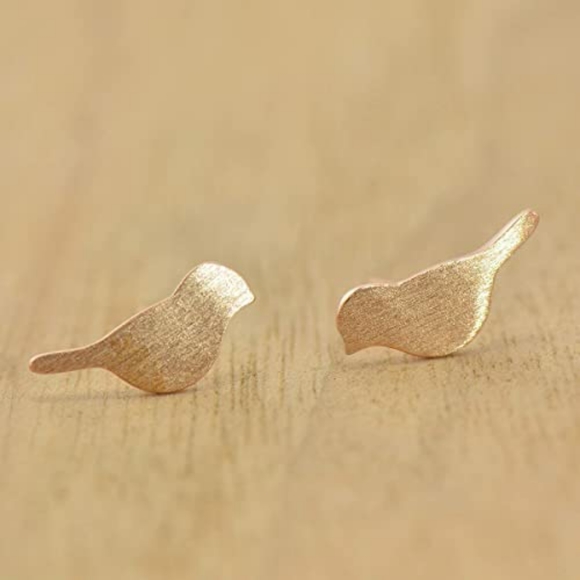 925 Sterling Silver Rose Gold Plated Little Brids - Picture 2 of 5